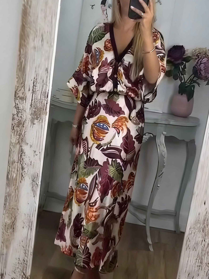 Retro Jungle Palm Leaf Satin Print Skirt