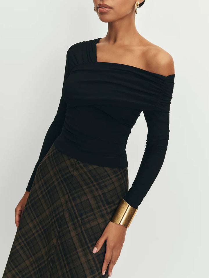 Retro Plaid High-Waist A-Line Midi Skirt