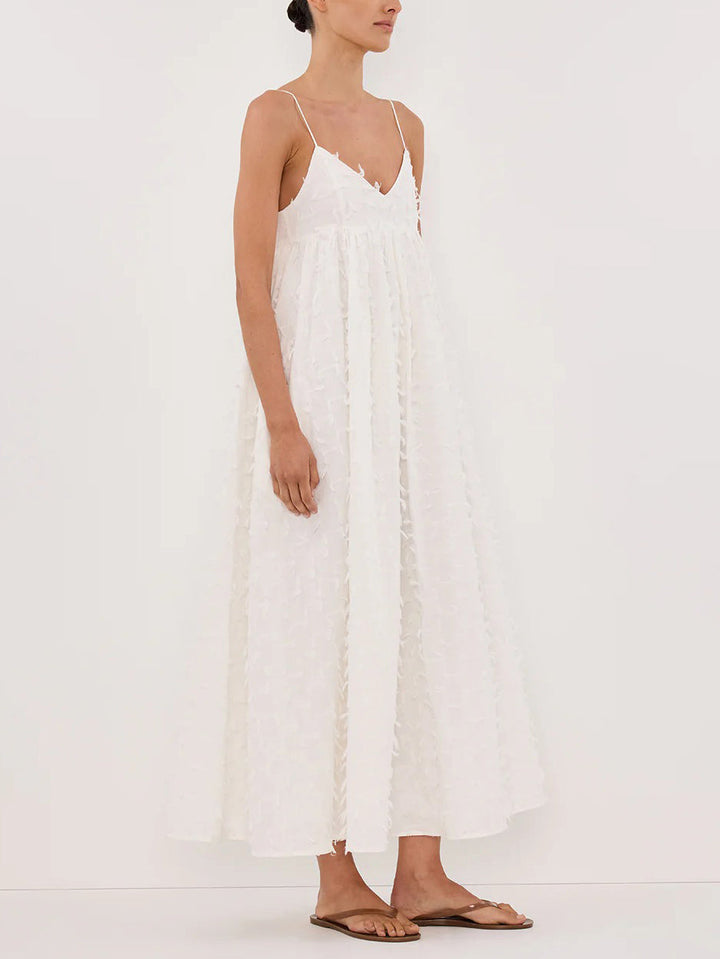 Elegant V-neck Exquisite Small Tassel Midi Dress
