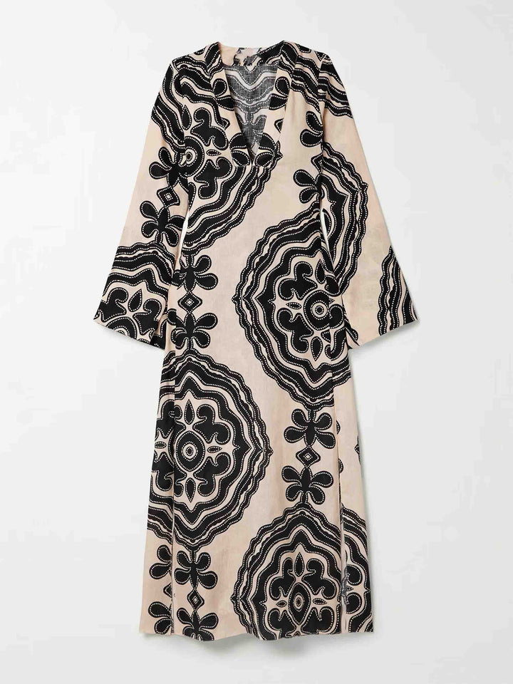 Casual Floral Print Midi Dress