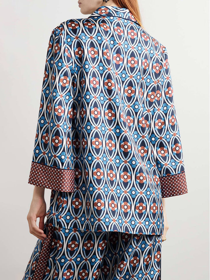 Unique Venice Print Satin Twill Shirt