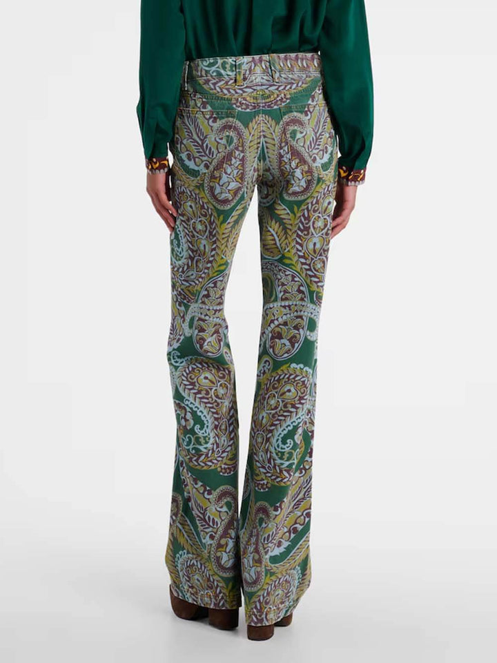 Delicate Floral Pleated Chiffon Blouse High-Waist Straight-Leg Pants Set