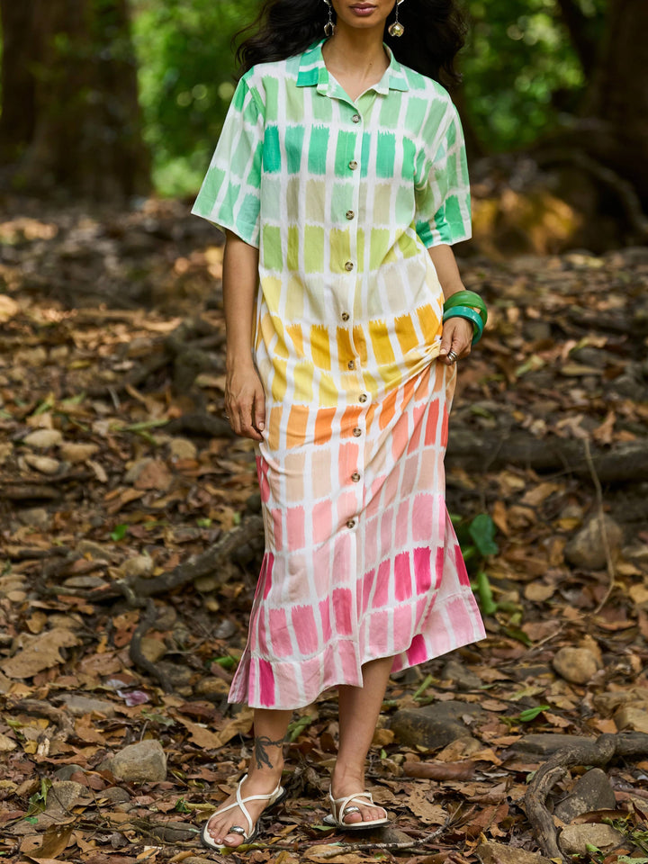 Unique Printed Shirtdress