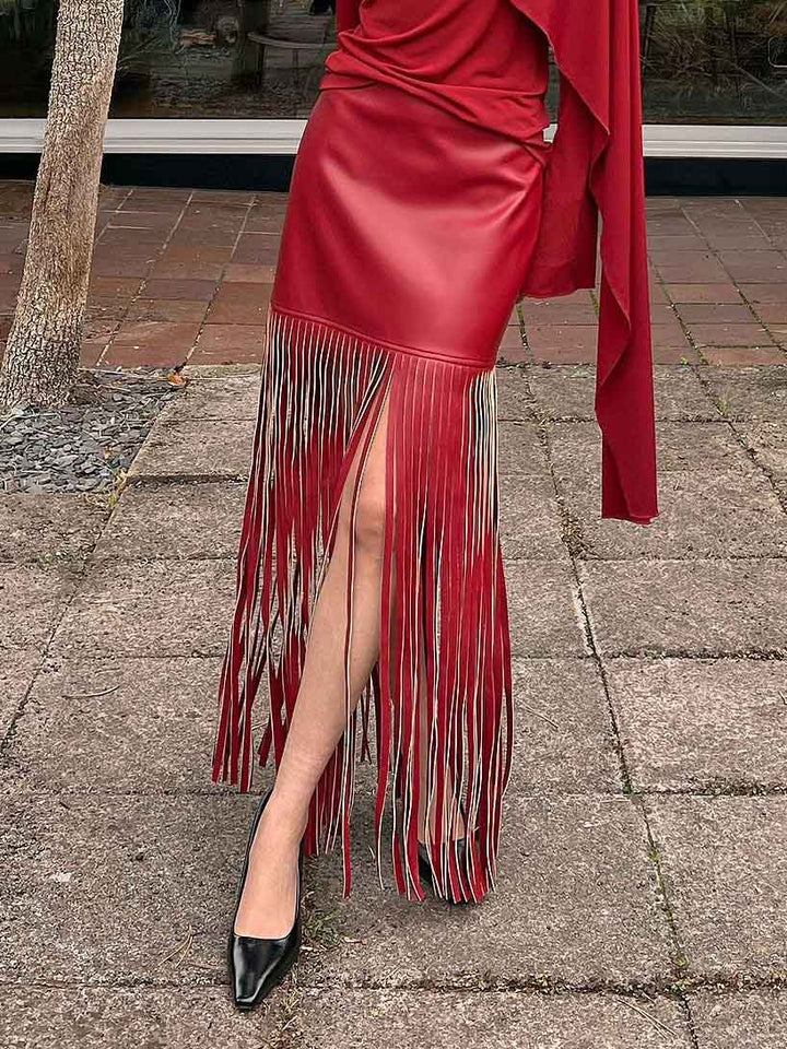 Elegant Asymmetric Draped Long-Sleeved Top
