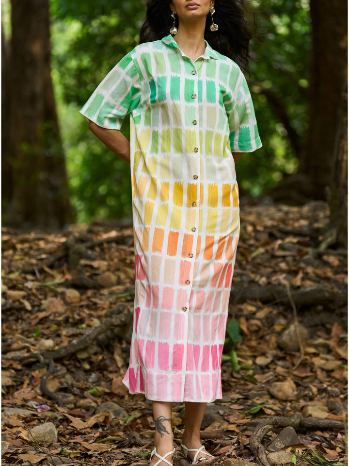 Unique Printed Shirtdress
