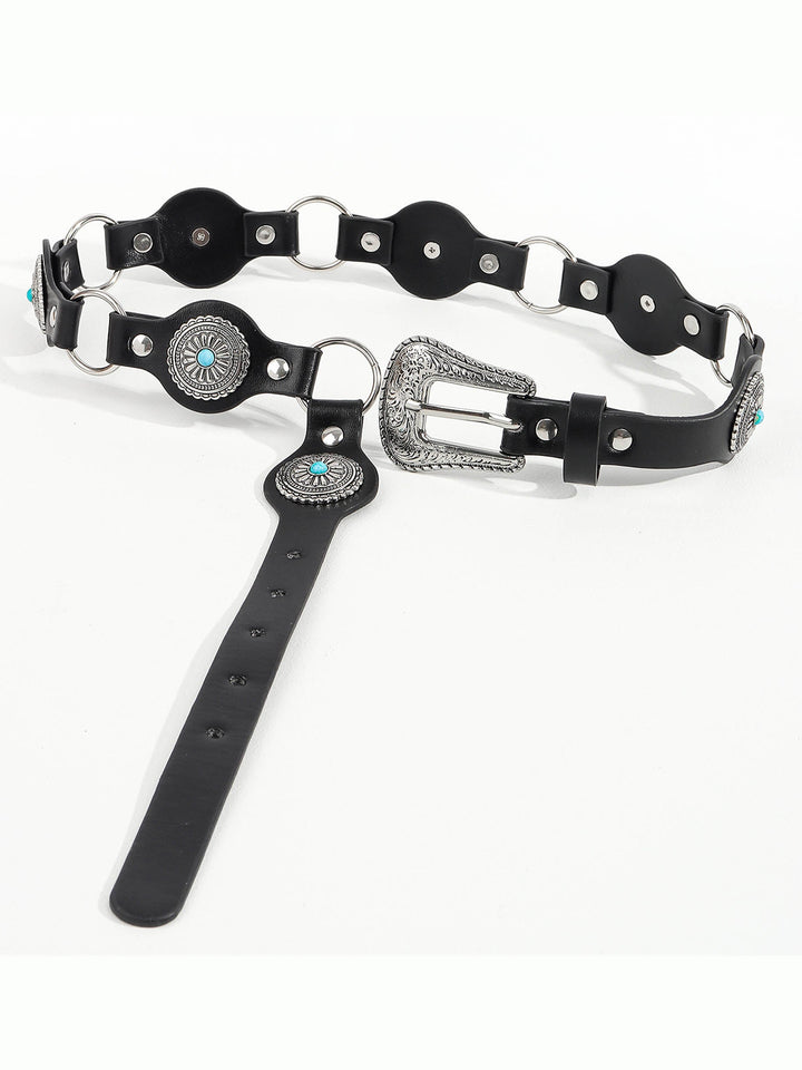 Vintage Turquoise Inlaid Belt
